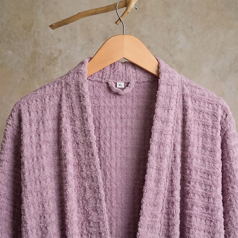 Kimono accappatoio in cotone a nido d'ape - image 4