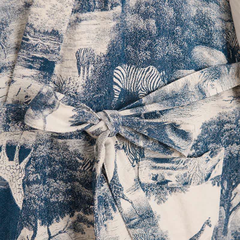 Kimono in cotone con stampa toile - image 4