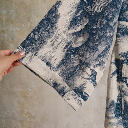 Kimono in cotone con stampa toile - image 4