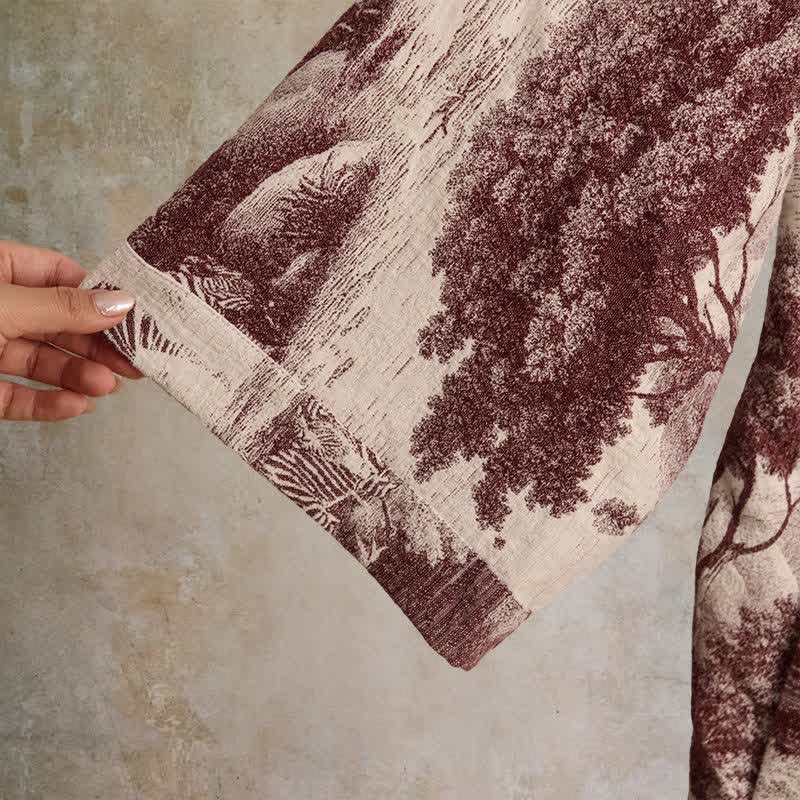 Kimono in cotone con stampa toile - image 12