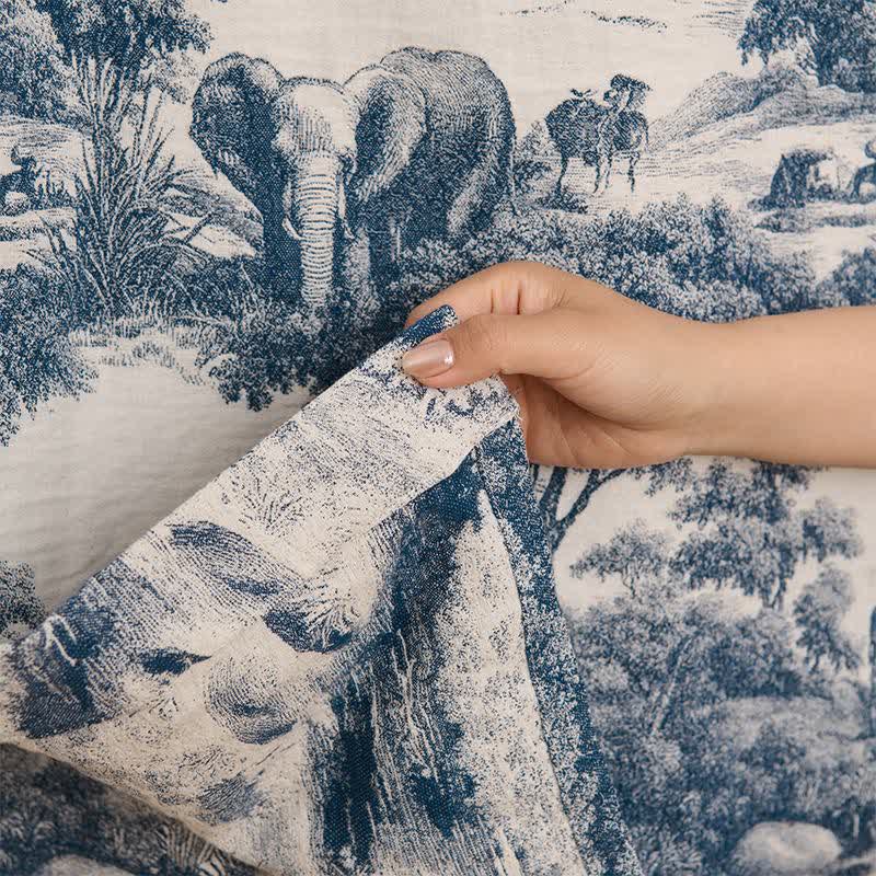 Kimono in cotone con stampa toile - image 7