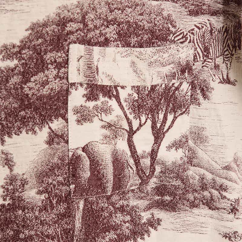 Kimono in cotone con stampa toile - image 13