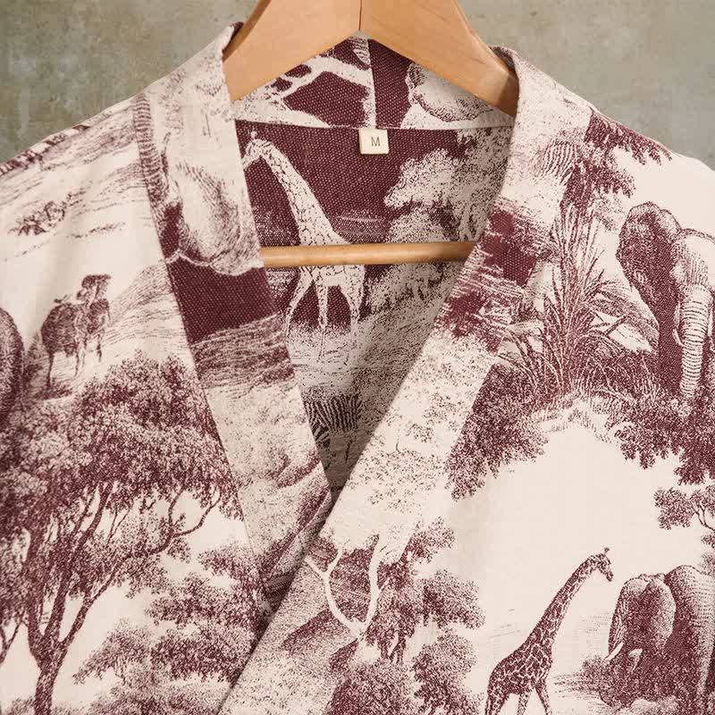 Kimono in cotone con stampa toile - image 10