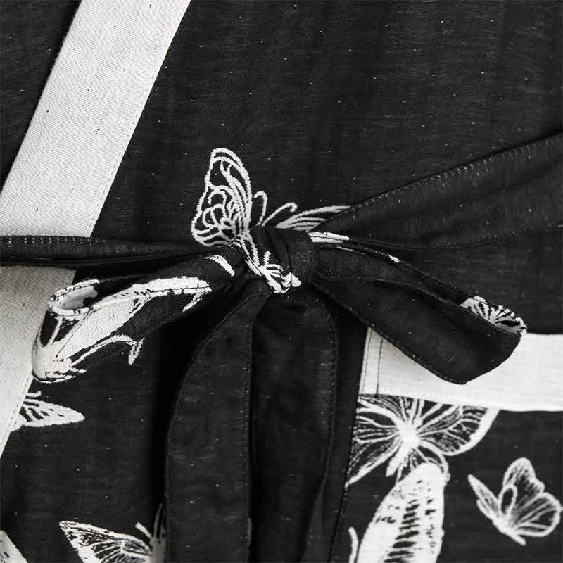 Kimono con farfalla in puro cotone - image 4