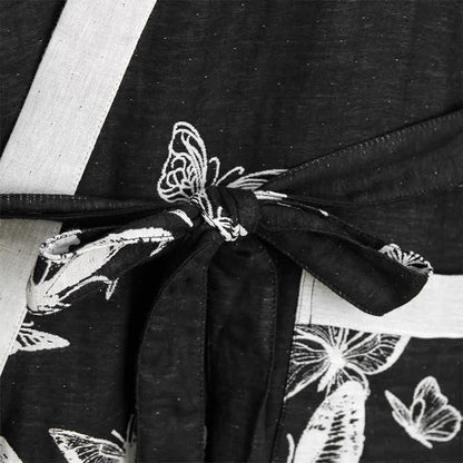 Kimono con farfalla in puro cotone - image 4