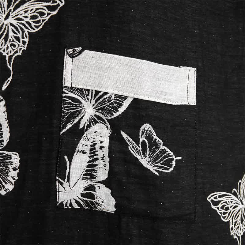 Kimono con farfalla in puro cotone - image 5