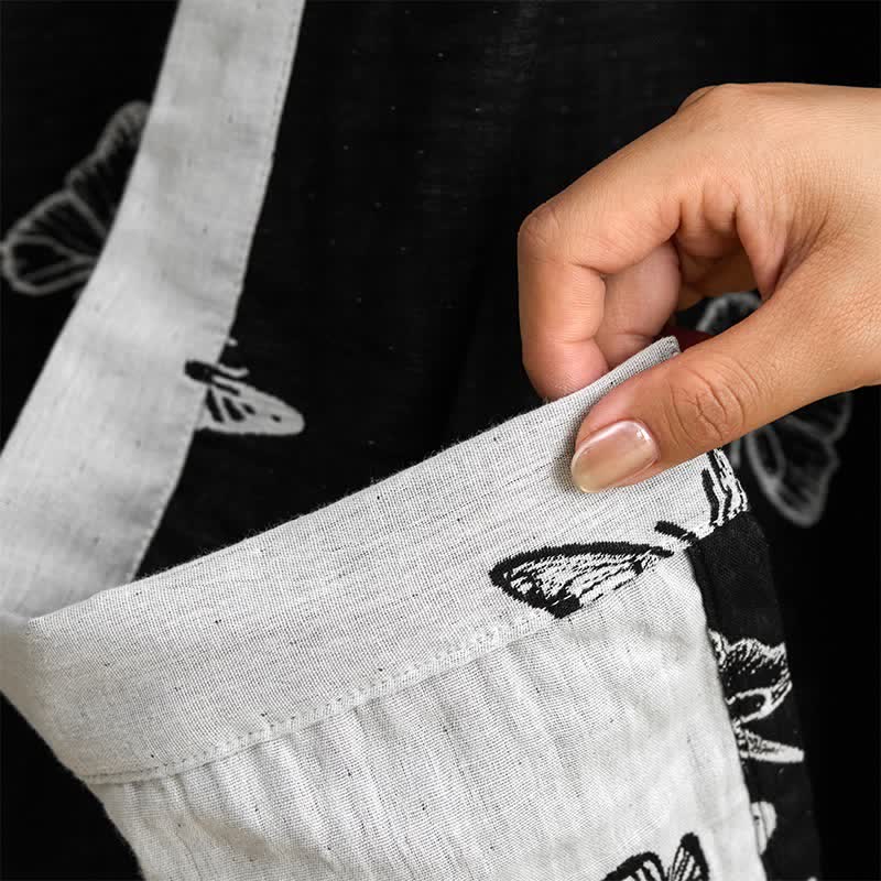 Kimono con farfalla in puro cotone - image 6