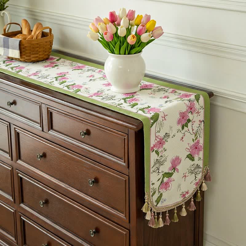 Tovaglia floreale con nappe in stile pastorale - image 2