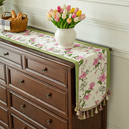 Tovaglia floreale con nappe in stile pastorale - image 2