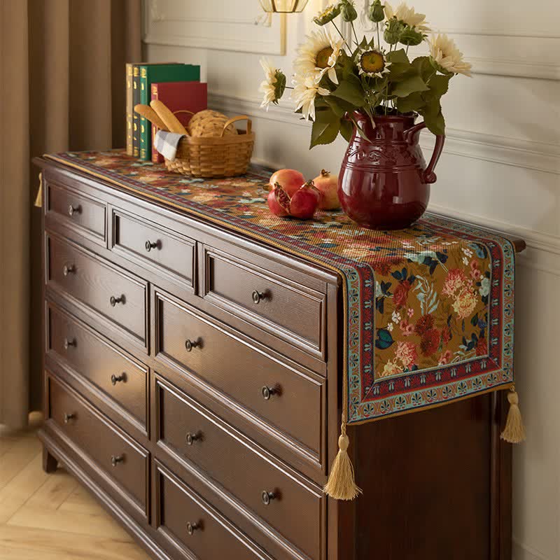 Runner da tavola vintage con nappe floreali - image 1