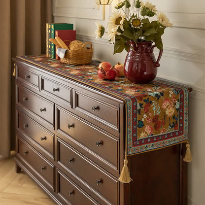 Runner da tavola vintage con nappe floreali - image 1