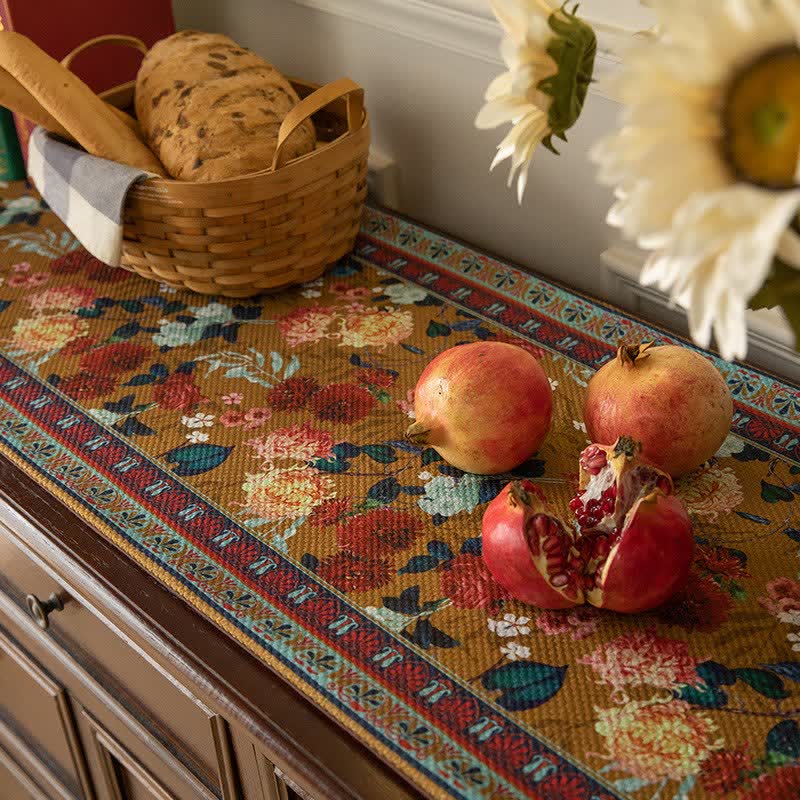 Runner da tavola vintage con nappe floreali - image 3