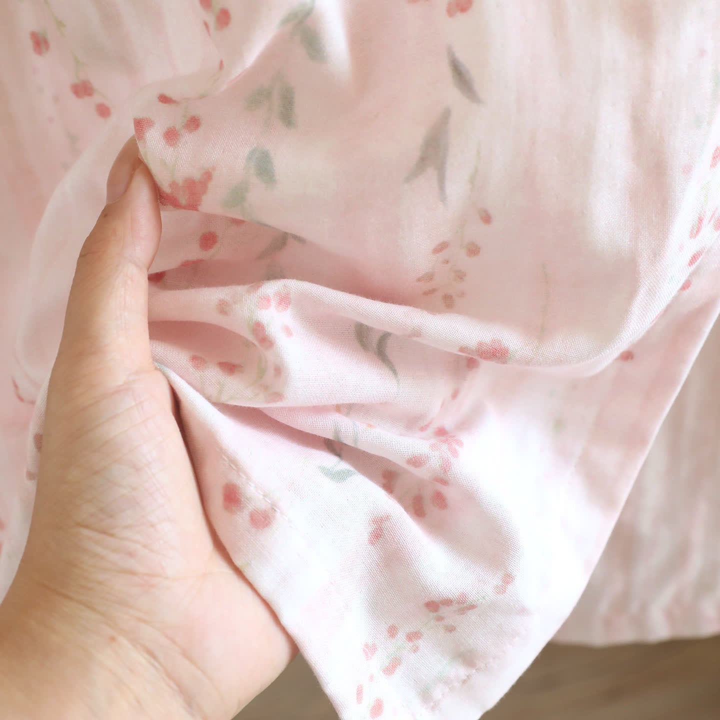 Kimono da notte in garza di cotone a fantasia floreale, abbigliamento per la casa. - image 9