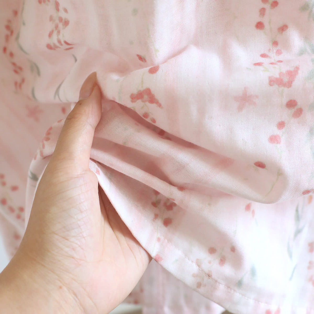 Kimono da notte in garza di cotone a fantasia floreale, abbigliamento per la casa. - image 8