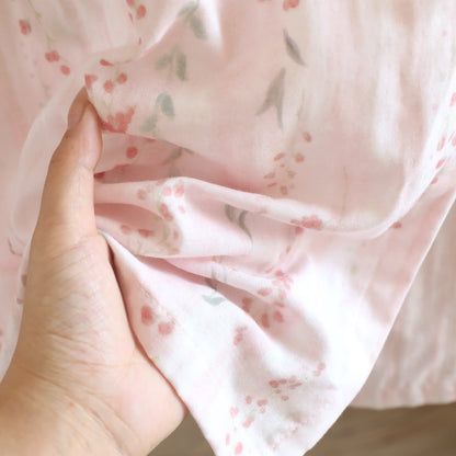 Kimono da notte in garza di cotone a fantasia floreale, abbigliamento per la casa. - image 9