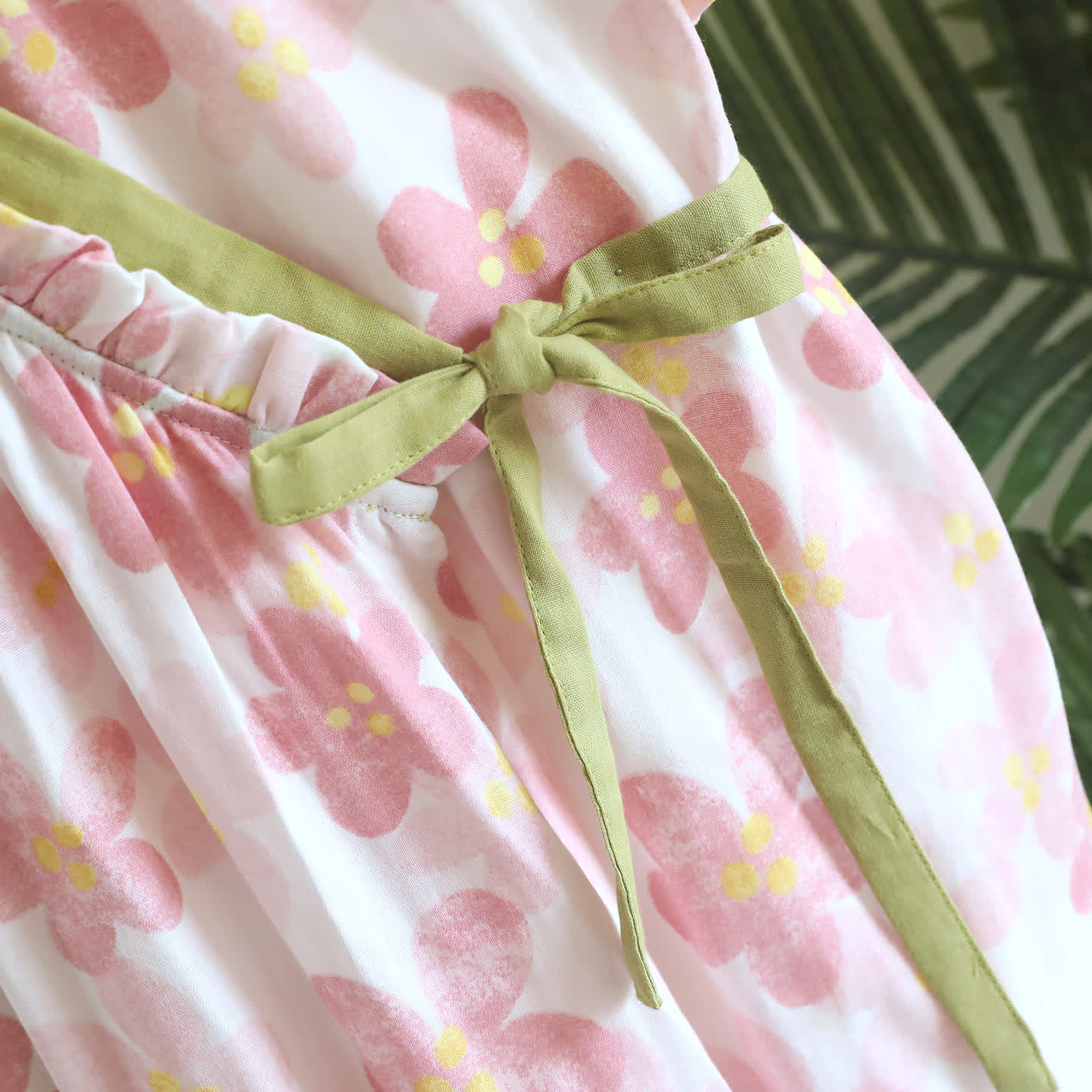 Kimono da notte in garza di cotone con stampa floreale Sakura. - image 8