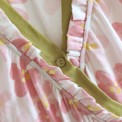 Kimono da notte in garza di cotone con stampa floreale Sakura. - image 5