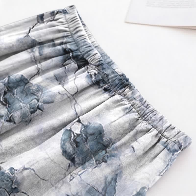 Set pigiama unisex con stampa effetto inchiostro - image 5