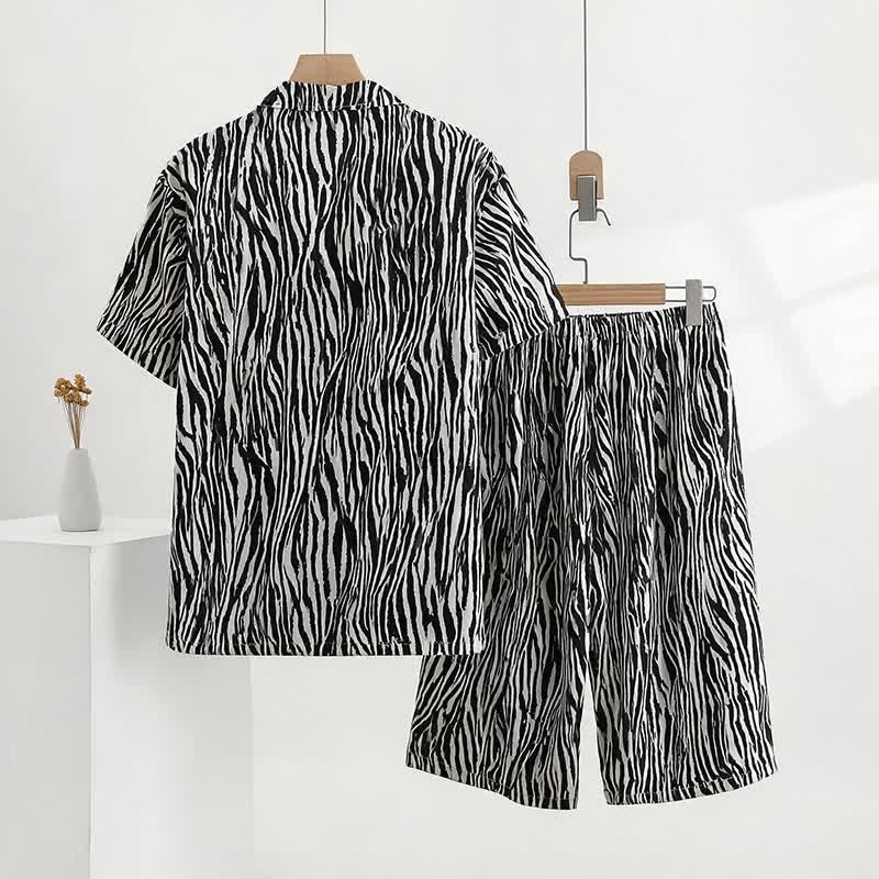 Set pigiama unisex in modal con stampa zebrata - image 2