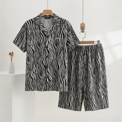 Set pigiama unisex in modal con stampa zebrata - Grigio - 3XL - image 0