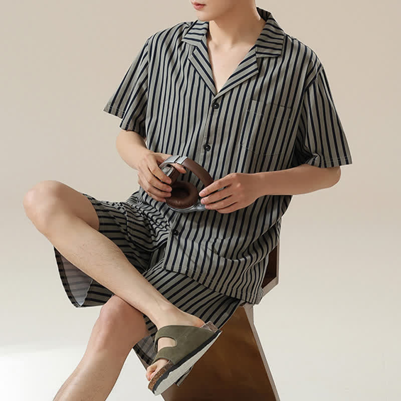 Set pigiama unisex a righe in modal - image 2
