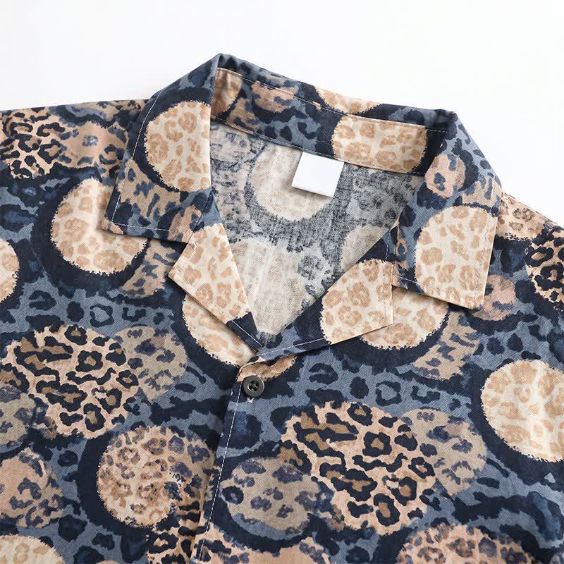 Completo da casa con stampa leopardata blu navy - image 5