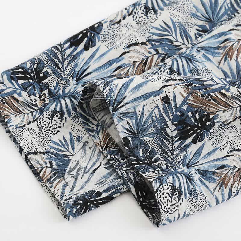 Completo da casa con stampa a foglie tropicali - image 7