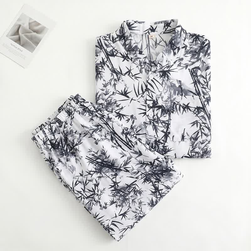 Set pigiama unisex con stampa bambù - image 1