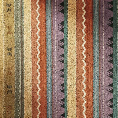 Tappeto d'ingresso antiscivolo a righe arcobaleno vintage - image 6