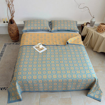 Copriletto reversibile a 3 strati in mussola stile boho - image 6