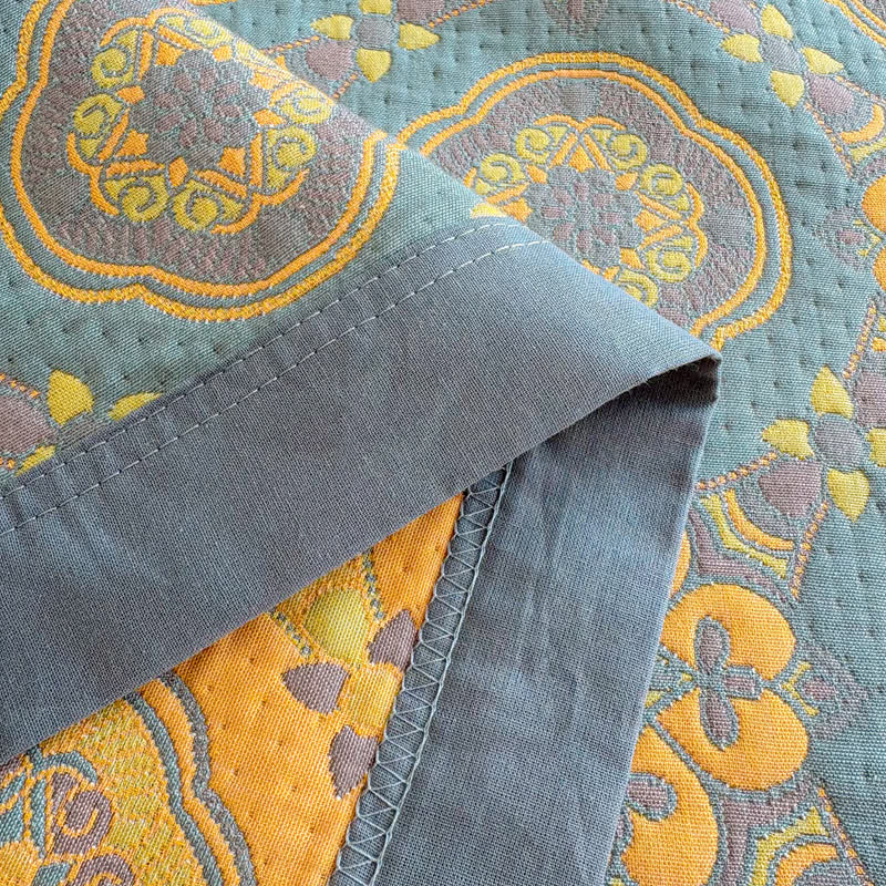 Copriletto reversibile a 3 strati in mussola stile boho - image 11