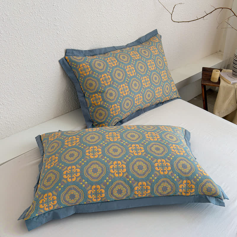 Copriletto reversibile a 3 strati in mussola stile boho - image 8