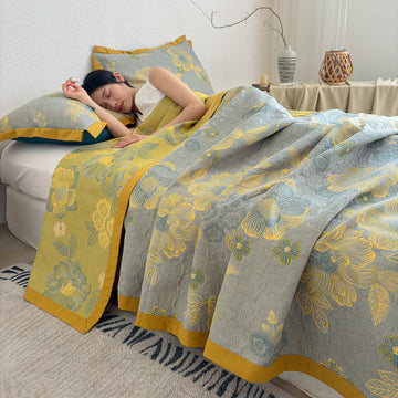 Copriletto reversibile a 3 strati in garza stile cottagecore - 2 federe - 48cm x 74cm - image 0