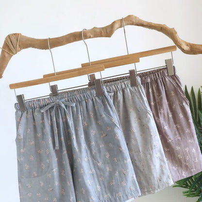 Pantaloncini da pigiama in cotone con stampa a fiori di ciliegio - image 4