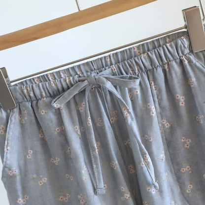 Pantaloncini da pigiama in cotone con stampa a fiori di ciliegio - image 9