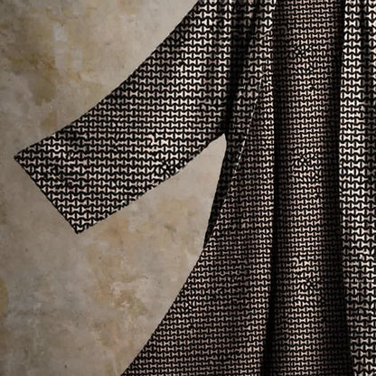 Kimono in jacquard di cotone con motivo a chevron geometrico - image 4