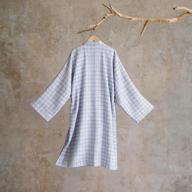 Kimono unisex in cotone a griglia - image 3