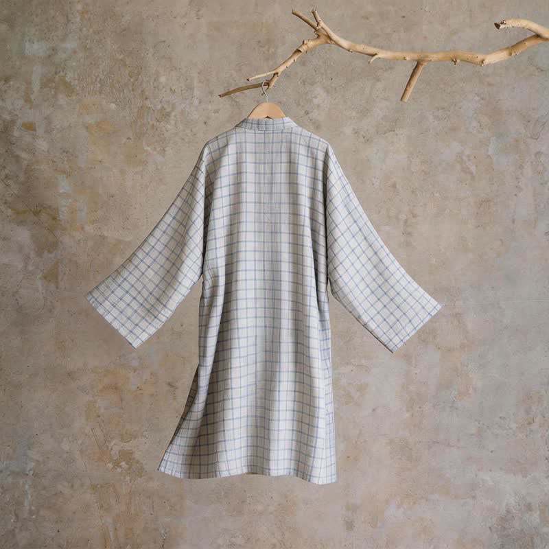 Kimono unisex in cotone a griglia - image 9