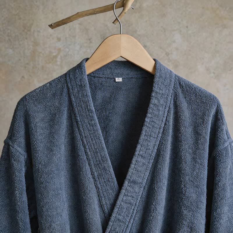 Kimono unisex in tinta unita in cotone. - image 18