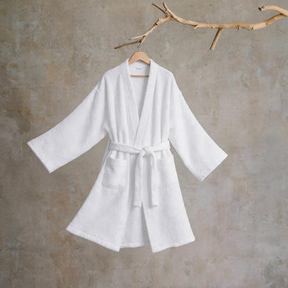 Kimono unisex in tinta unita in cotone. - Bianco - XL - image 8