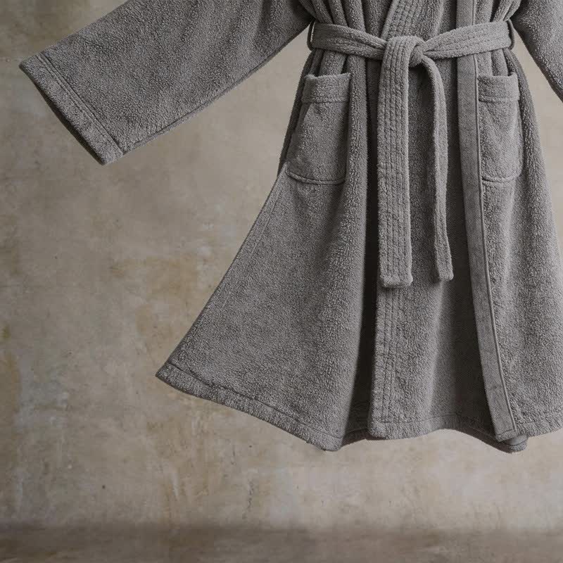 Kimono unisex in tinta unita in cotone. - image 6