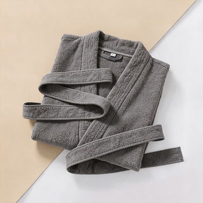 Kimono unisex in tinta unita in cotone. - image 2