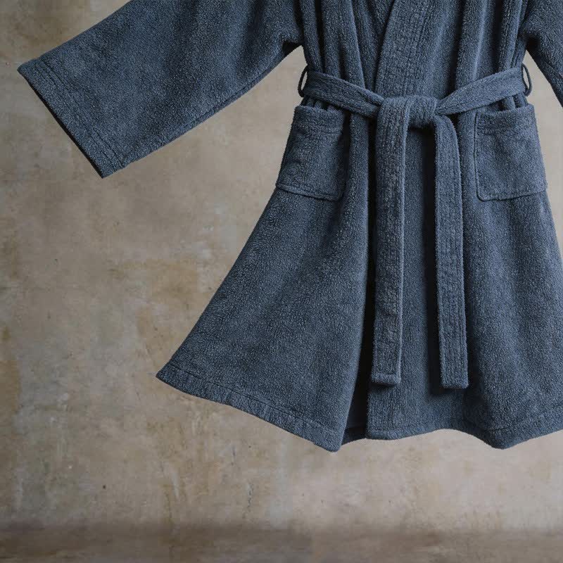 Kimono unisex in tinta unita in cotone. - image 19