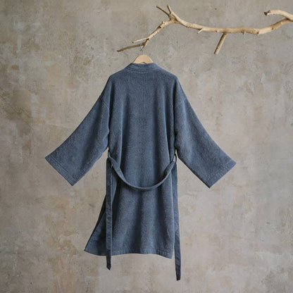 Kimono unisex in tinta unita in cotone. - image 17