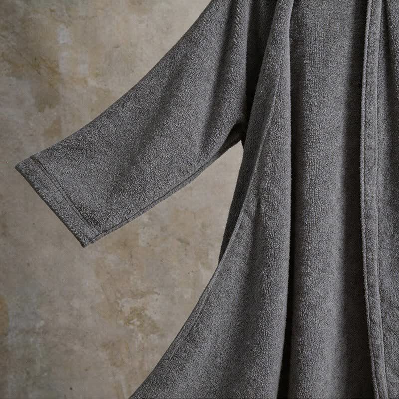 Kimono unisex in tinta unita in cotone. - image 5