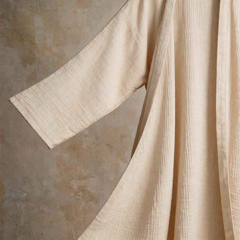 Kimono unisex in garza di cotone tinta unita - image 12