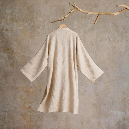 Kimono unisex in garza di cotone tinta unita - image 8