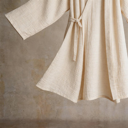Kimono unisex in garza di cotone tinta unita - image 11