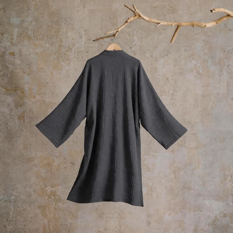 Kimono unisex in garza di cotone tinta unita - image 15
