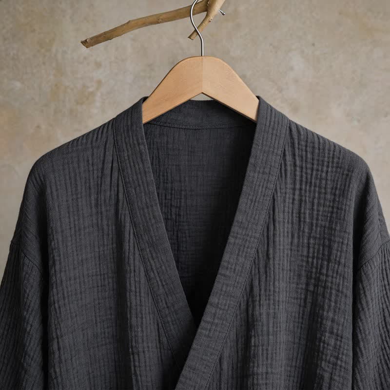 Kimono unisex in garza di cotone tinta unita - image 17